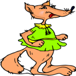 Fox Wearing Dress 1