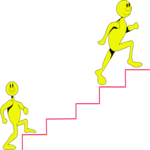 Yellow Dudes on Stairs 1