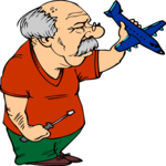 Man with Model Airplane