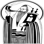 Rabbi with Shofar & Torah