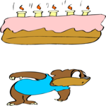 Cake Falling on Bear