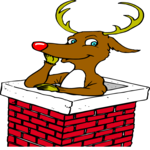 Reindeer in Chimney