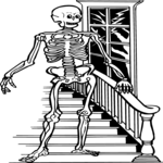 Skeleton on Stairs
