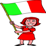 Italian Girl & Flag