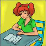Girl Writing in Journal