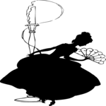 Silhouettes, Woman Curtseying