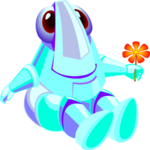 Robot with Flower