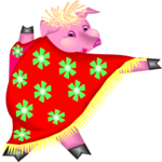 Pig Wearing Cape