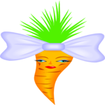 Carrot Wearing Bow