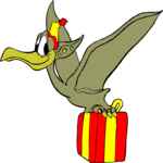 Dinosaur with Gift