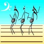 Musical Notes Dancing