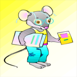 Mouse with Books