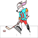 Rabbit Playing Hocky