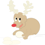 Reindeer Snowball Fight 01