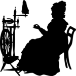 Silhouettes, Woman at Spinning Wheel