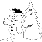 Snowman & Tree 1