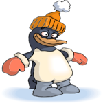 Penguin in Winter Hat