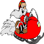 Santa in Snowmobile