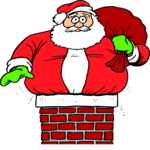 Santa in Chimney 05