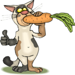 Cat Eating Carrot
