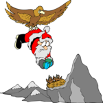 Santa Delivering to Eagles