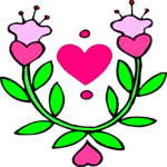 Heart & Flower Design 1
