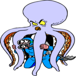 Scuba Diver & Octopus