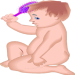 Baby Brushing Hair