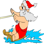 Santa Waterskiing