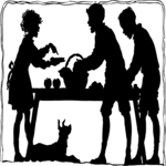 Silhouettes, Preparing a Meal