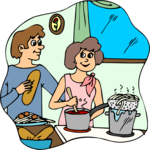 Couple Cooking Dinner