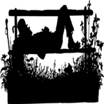 Silhouettes, Sleeping on Bench