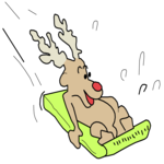 Reindeer on Toboggan 1