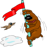 Dog on Flagpole