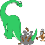 Dinosaur & Caveman 1