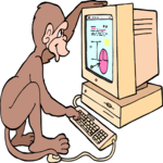 Monkey at Computer