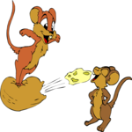 Mice Eating Cheese