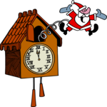 Santa in Cuckoo Clock