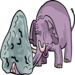 Elephant Under Rock