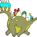 Dinosaur & Cake & Gifts