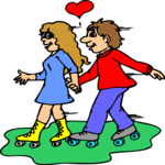 Roller Skating - Couple