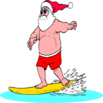 Santa Surfing