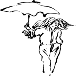 Woman Holding Umbrella