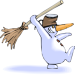 Snowman with Broom