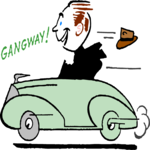 Cartoon - Gangway!