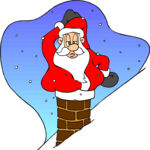 Santa in Chimney 12