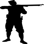 Silhouettes, Soldier with Rifle