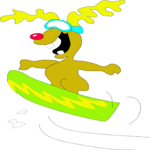 Reindeer Snowboarding 1