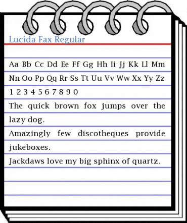 Lucida Fax Regular Font