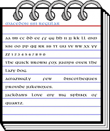 Macedon SSi Font